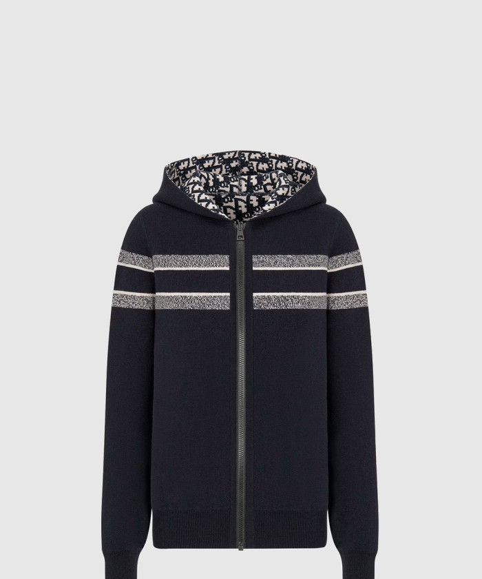 디올 리버서블 후드 지퍼 가디건 054G1