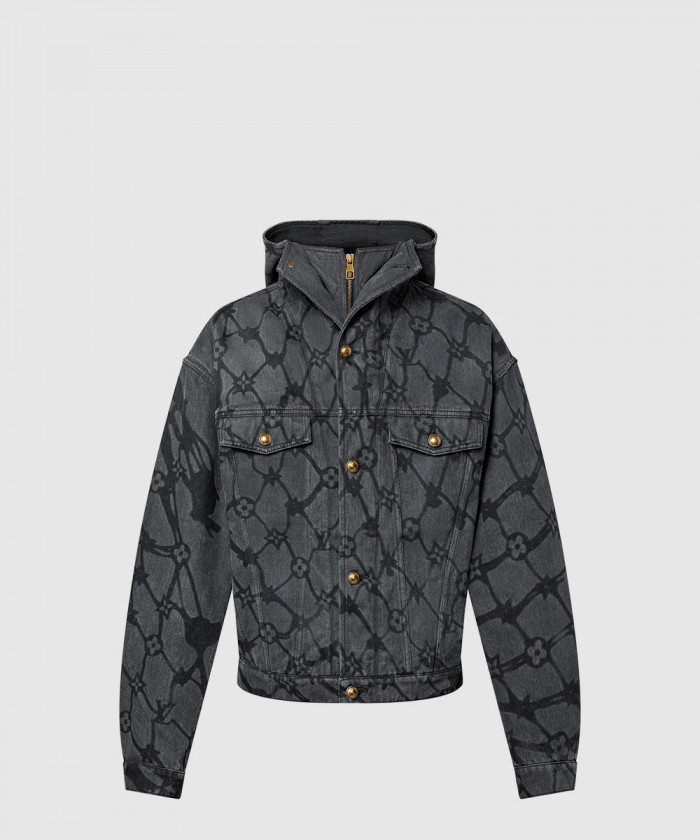 루이비통 모노그램 데님 후디드 블루종 1AFQBK