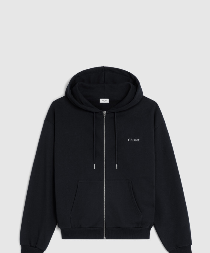 셀린느 로고 코튼블렌드 저지 후드 2Y28B6
