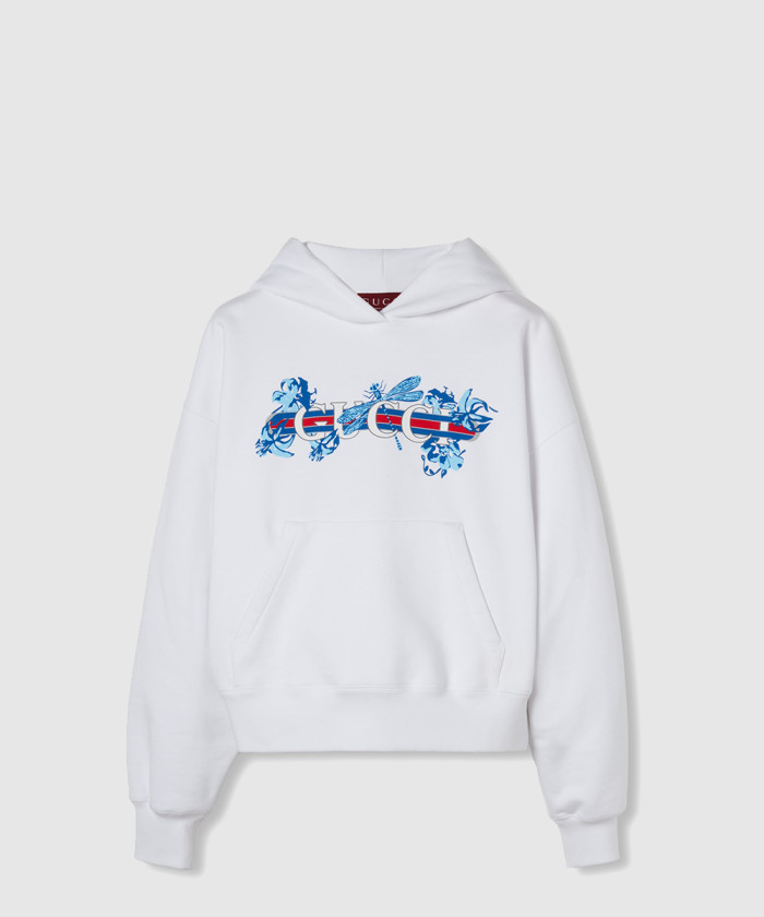 구찌 코튼 저지 후드 스웨트셔츠 787274