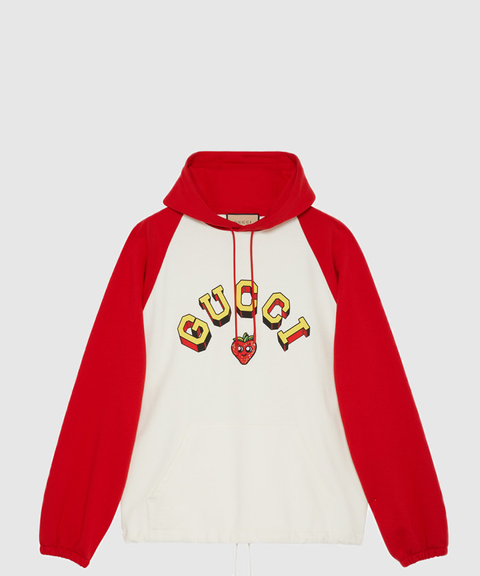 구찌 코튼 저지 후드 스웨트셔츠 773734