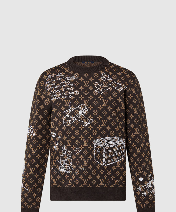 루이비통 모노그램 엠브로이더드 울 크루넥 1ABXYW