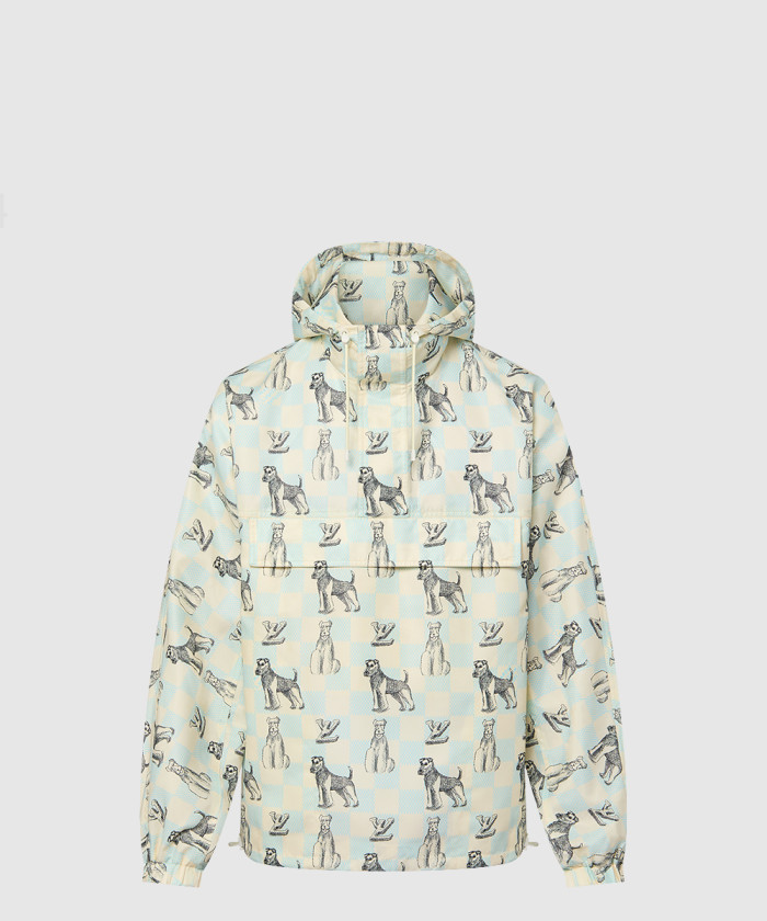 루이비통 다미에 프린티드 후디드 아노락 1AFRCA