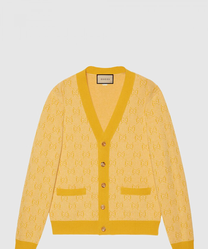 구찌 GG 울 자카드 가디건 761550
