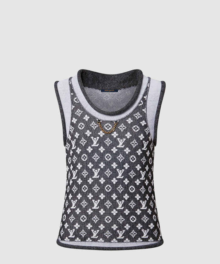 루이비통 자카드 니트 조끼 1AAYSO