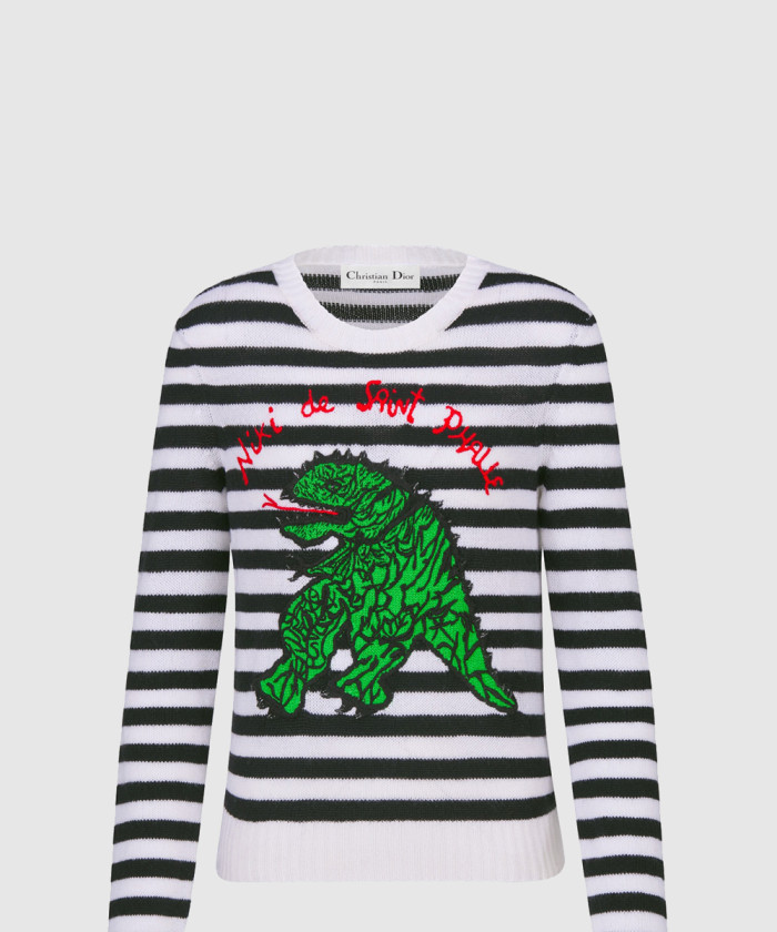 디올 마리니에르 자수 스웨터 414S5