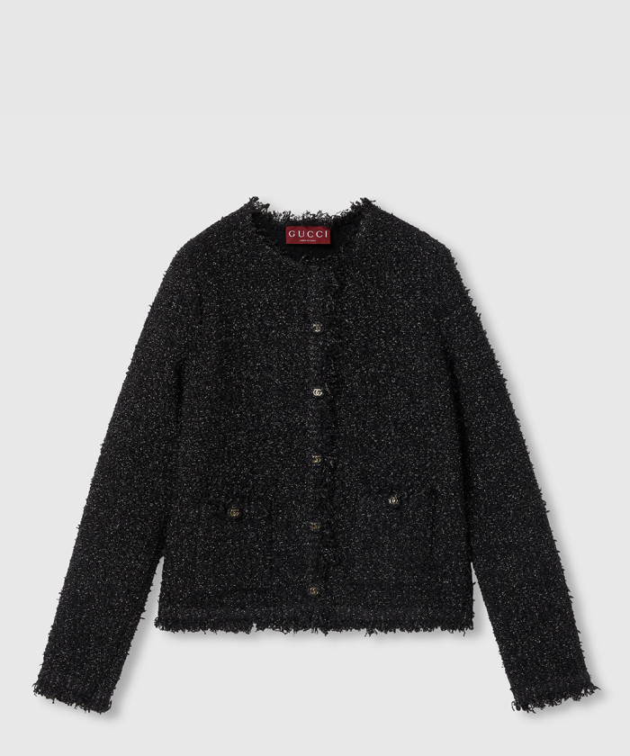 구찌 라메 우븐 가디건 805925