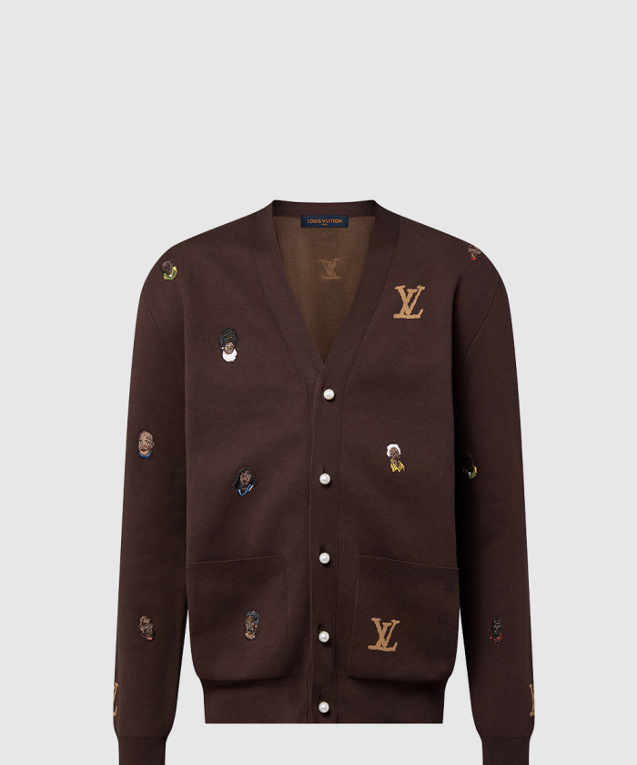 루이비통 엠브로이더드 코튼 가디건 1AFIUX
