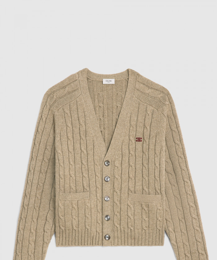 셀린느 케이블 니트 트리옹프 가디건 2AD5G3