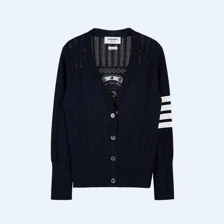 톰브라운 헥터 메달리온 가디건 네이비