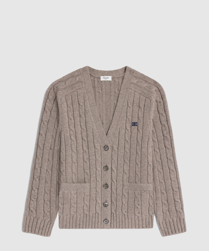 셀린느 케이블 니트 트리옹프 가디건 2AE7J3