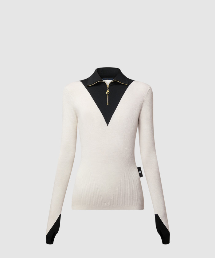 루이비통 벙어리 장갑 효과 테크 니트 탑 1AGCOY