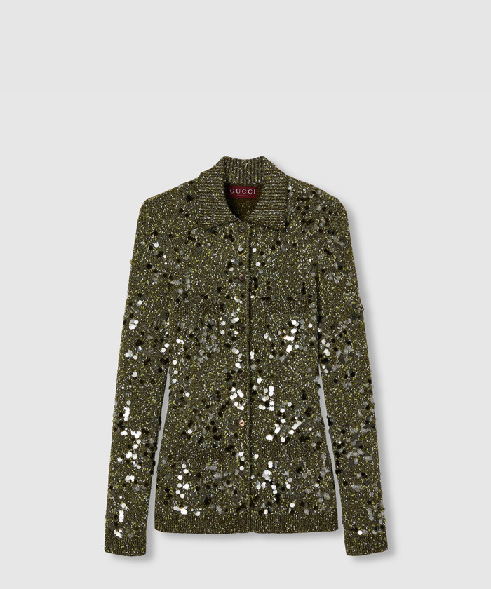 구찌 트위드 블렌드 폴로 가디건 798149