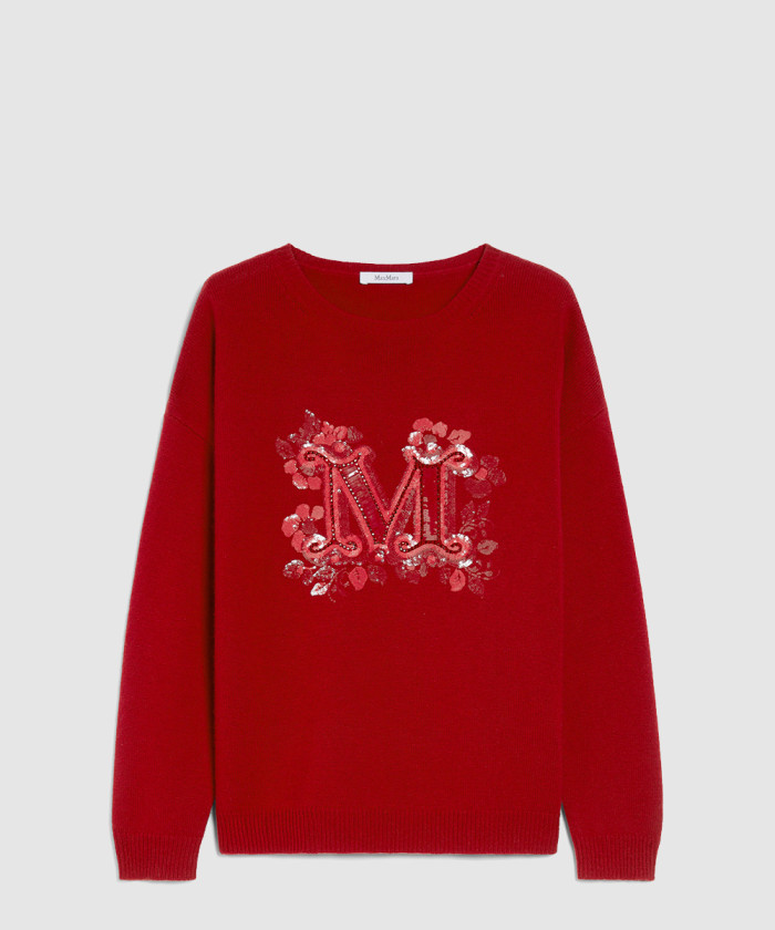 막스마라 울과 캐시미어 소재의 크루넥 스웨터