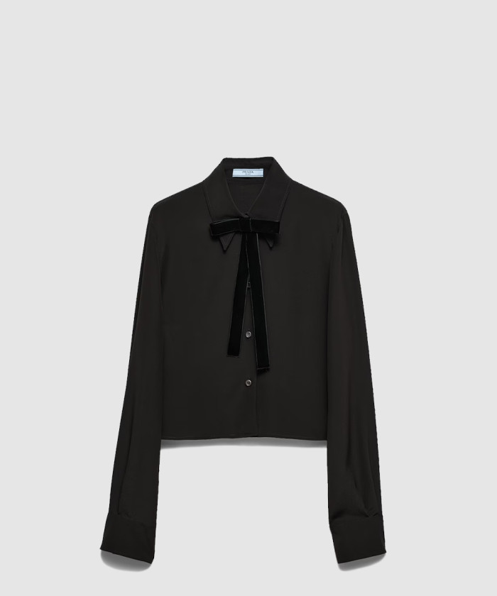 프라다 크레이프 드 신 셔츠 P473FC