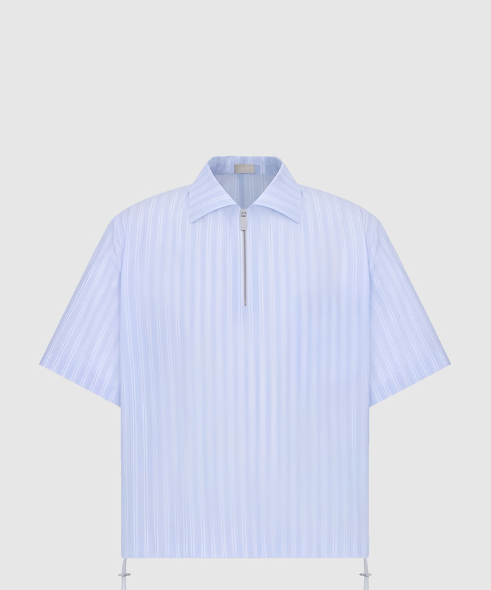 디올 반소매 지퍼 셔츠 413C5