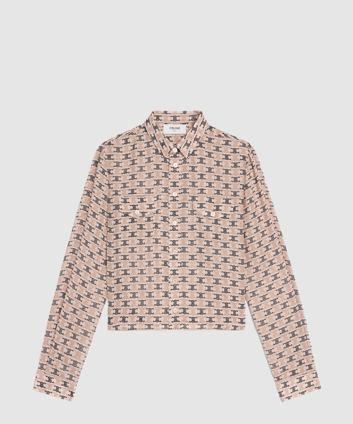 셀린느 크롭 셔츠 실크 조젯 RC02Z0