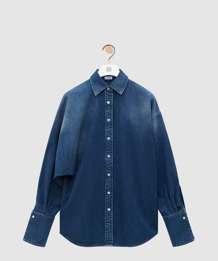 로에베 드레이프 셔츠 데님