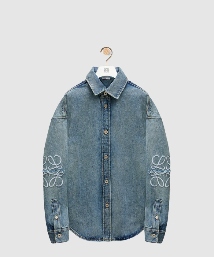 로에베 애너그램 오버셔츠 데님