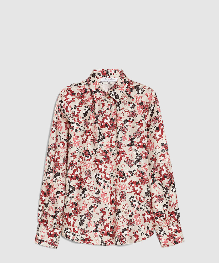 막스마라 프린트 실크 트윌 셔츠