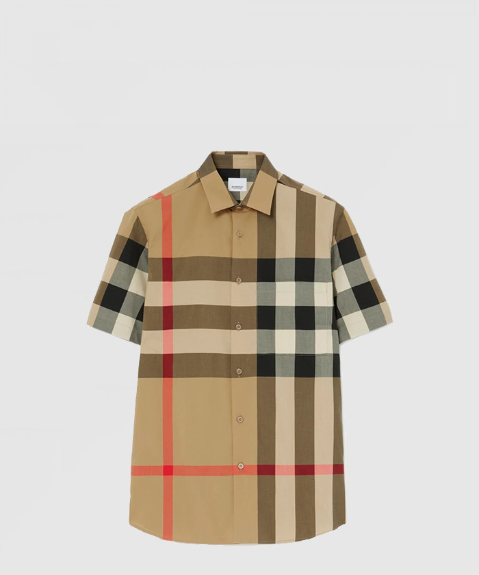 버버리 체크 코튼 셔츠 80795911