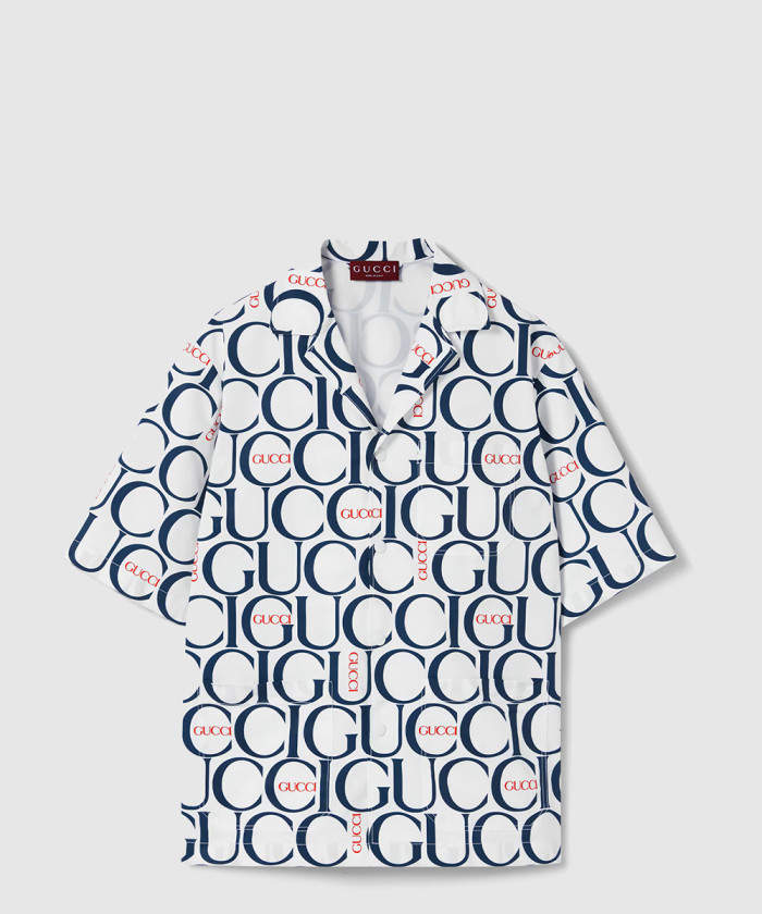 구찌 맥시 구찌 프린트 패브릭 셔츠 790723