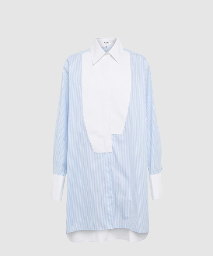 로에베 핀스트라이프 코튼 포플린 셔츠