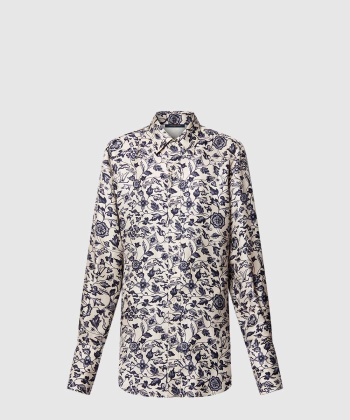 루이비통 보태니컬 프린트 실크 셔츠 1AGPYV