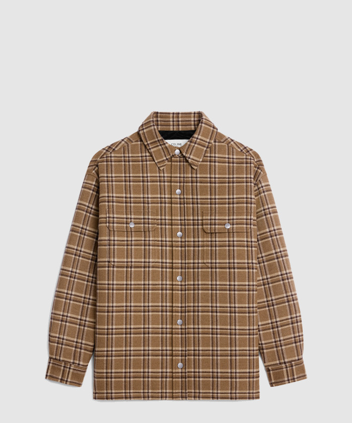 펜디 오버셔츠 체크 울 2W30D4