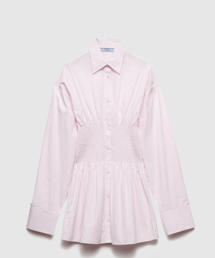 프라다 스모킹 포플린 셔츠 P401IR