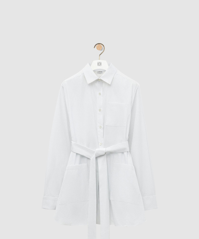 로에베 벨트 파자마 블라우스 코튼