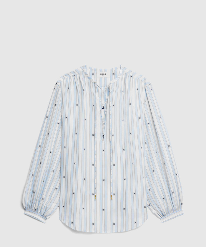 셀린느 로미 블라우스 스트라이프 실크 2C97A0