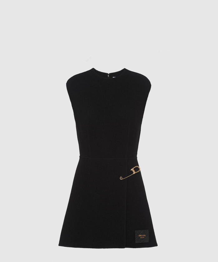 프라다 안전핀이 달린 워싱 트윌 미니드레스 P3K49E