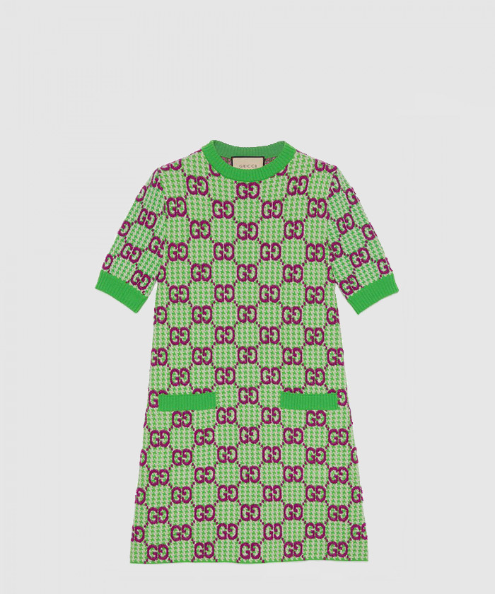 구찌 울 하운드투스 GG 드레스 731014