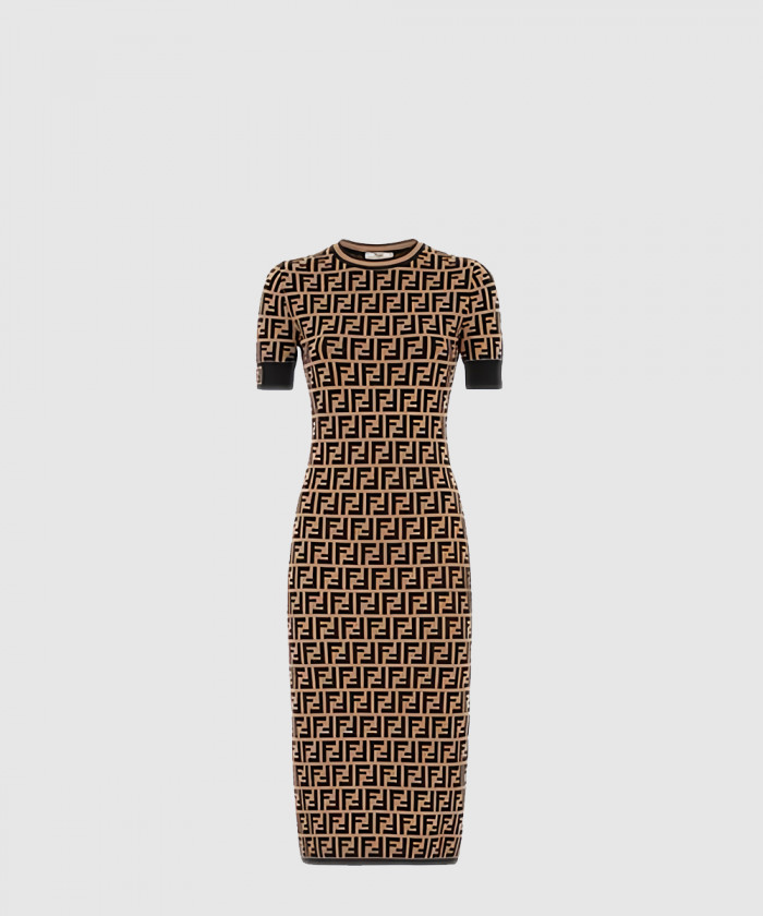 펜디 올오버 FF 숏슬리브 슬림 원피스 FZD753