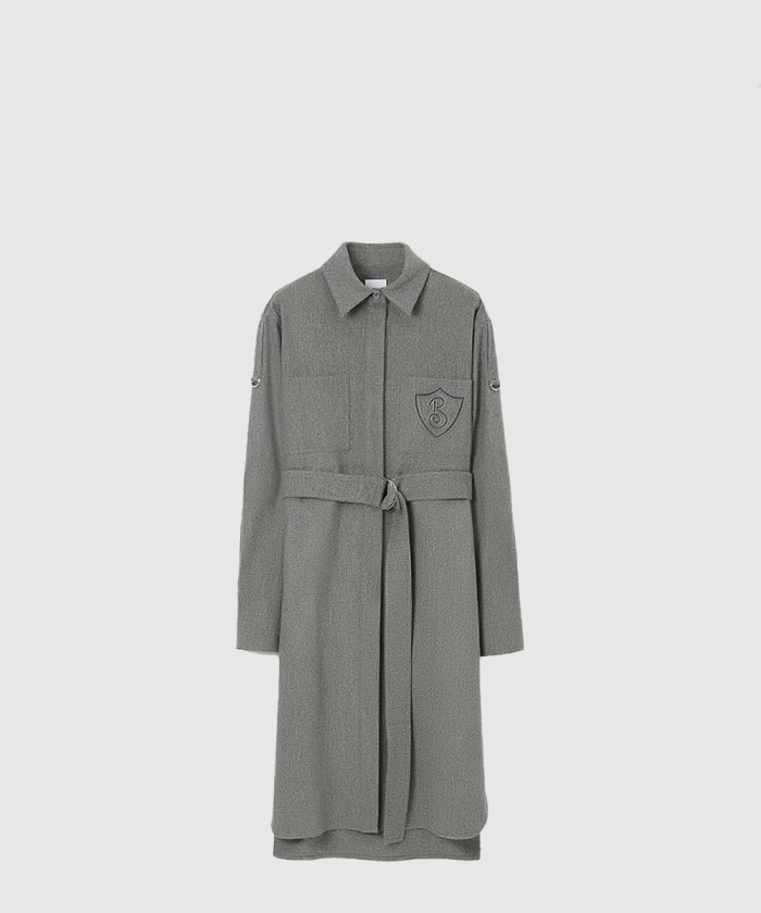 버버리 레터 그래픽 스트레치 울 셔츠 드레스 80719151