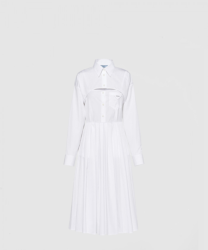 프라다 포플린 드레스 P3J141