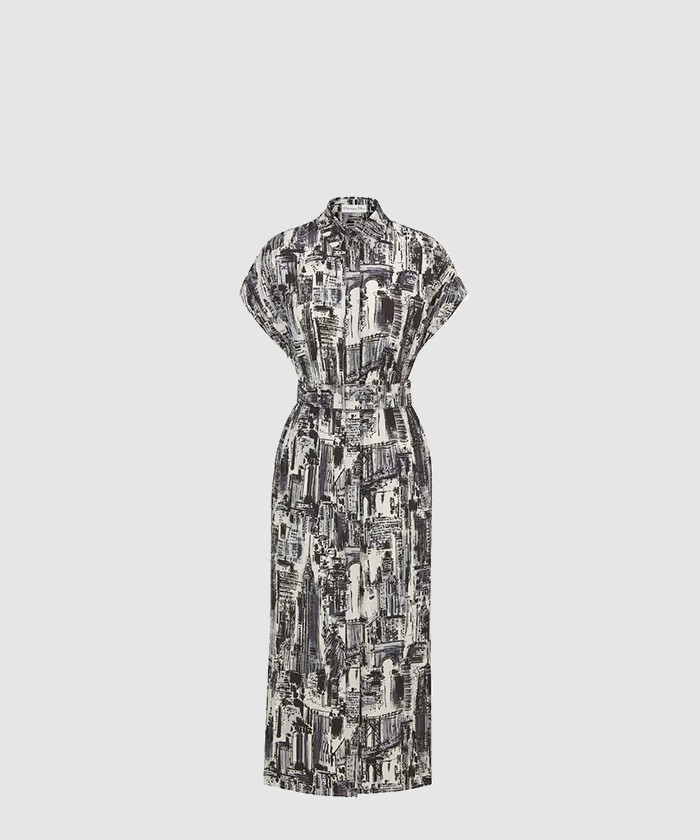 디올 미디 셔츠 드레스 441R1