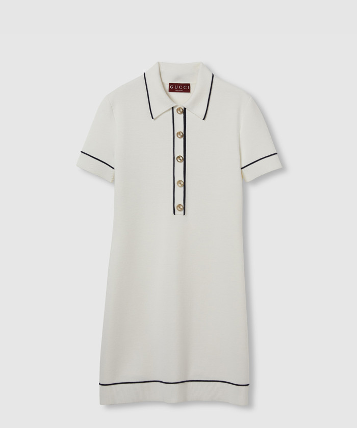 구찌 파인 울 폴로 드레스 ‎813816