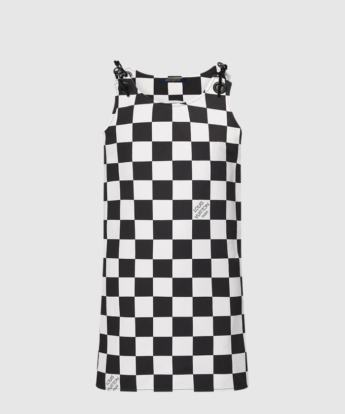 루이비통 다미에 데님 체인 스트랩 드레스 1AGACN