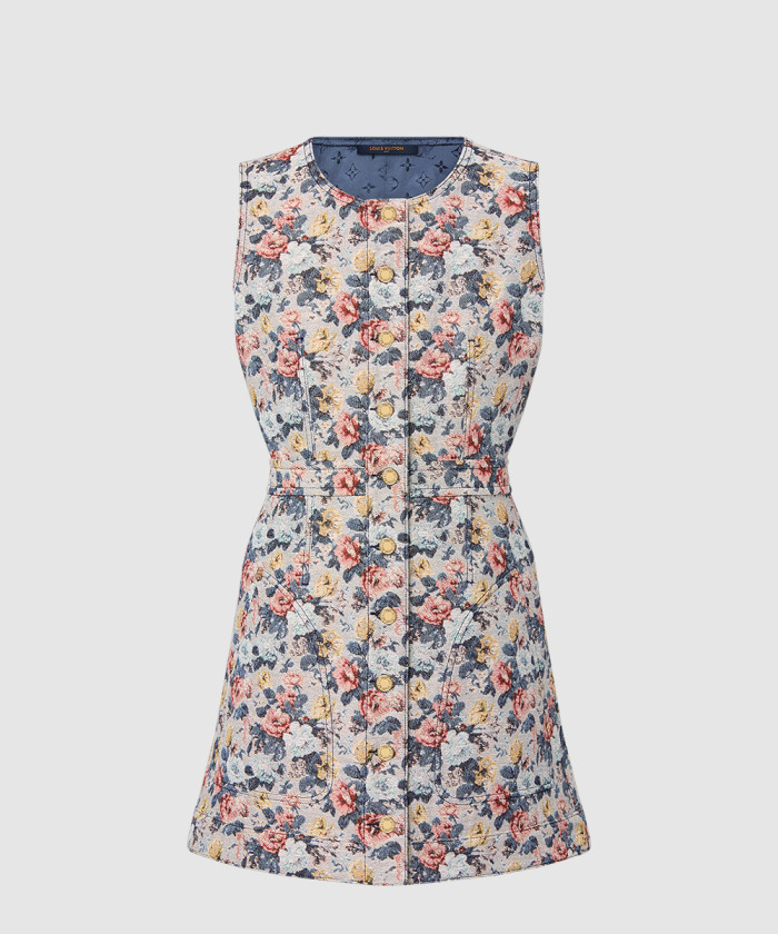 루이비통 플로럴 자카드 A라인 드레스 1AGPKT