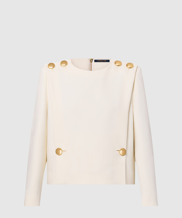 루이비통 해머드 버튼 블라우스 1AFUYQ