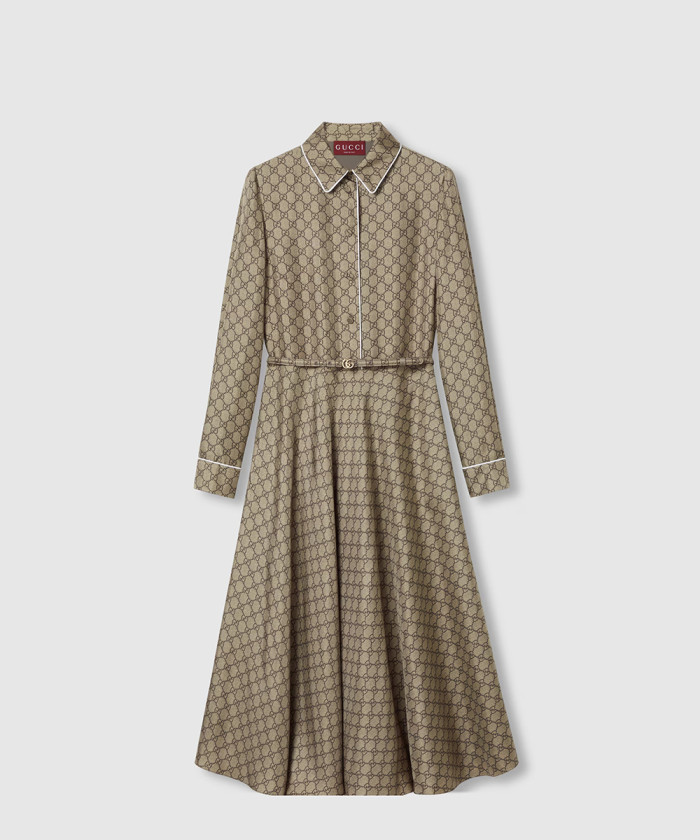 구찌 GG 트윌 실크 드레스 ‎813259