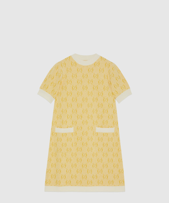구찌 GG 울 자카드 드레스 773633