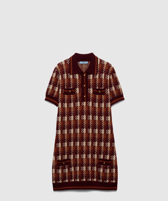 프라다 울 니트 미니 드레스 23A051