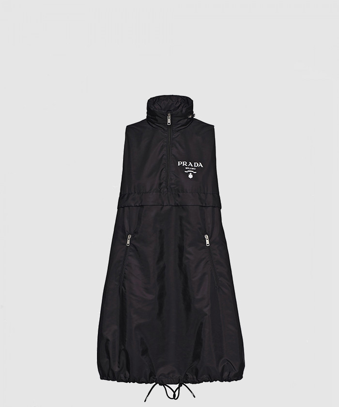 프라다 리나일론 하이넥 미니 원피스 23X691