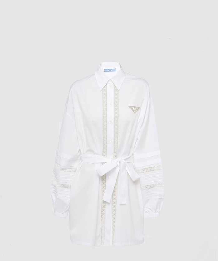 프라다 인타르시아 포플린 드레스 P3H89R