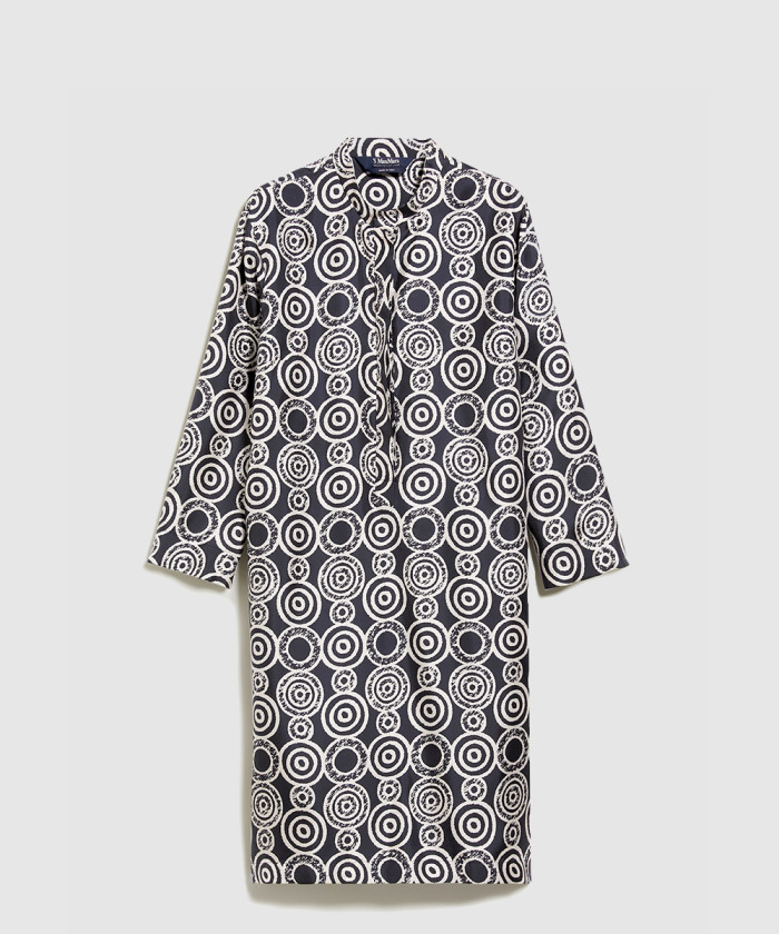 막스마라 프린트 실크 맥시 드레스