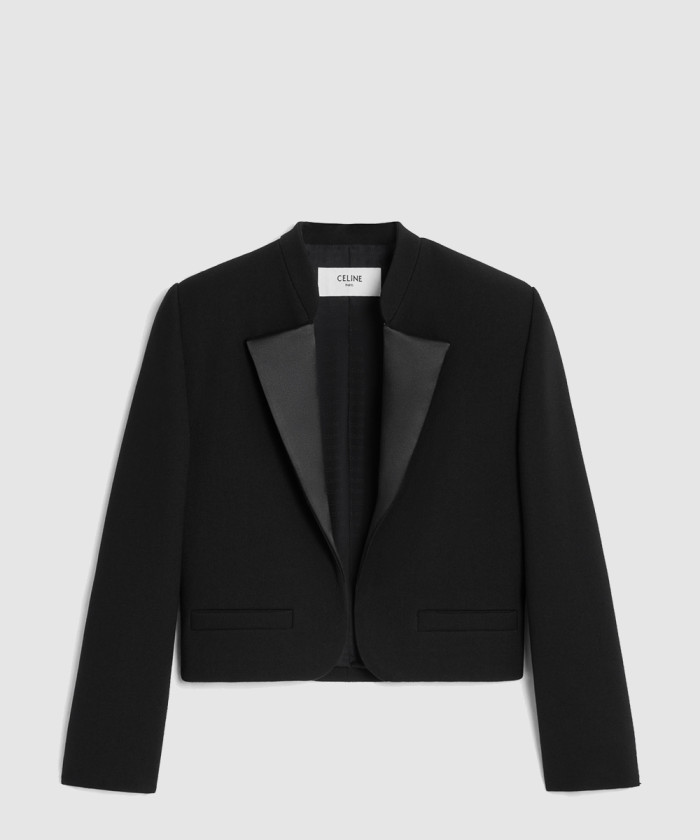 셀린느 자켓 새틴 라인 더블 페이스 울 크레이프 2V33V6