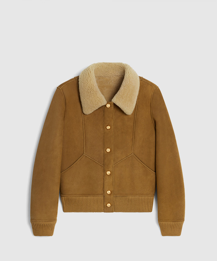 셀린느 부클레 시어링 벌룬 블루종 2EG598